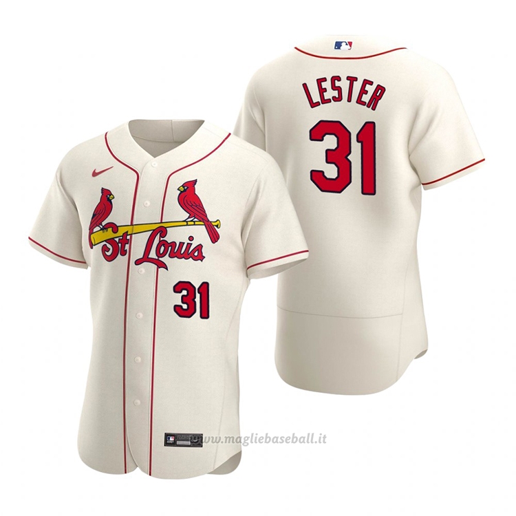 Maglia Baseball Uomo St. Louis Cardinals Jon Lester Autentico Alternato Crema